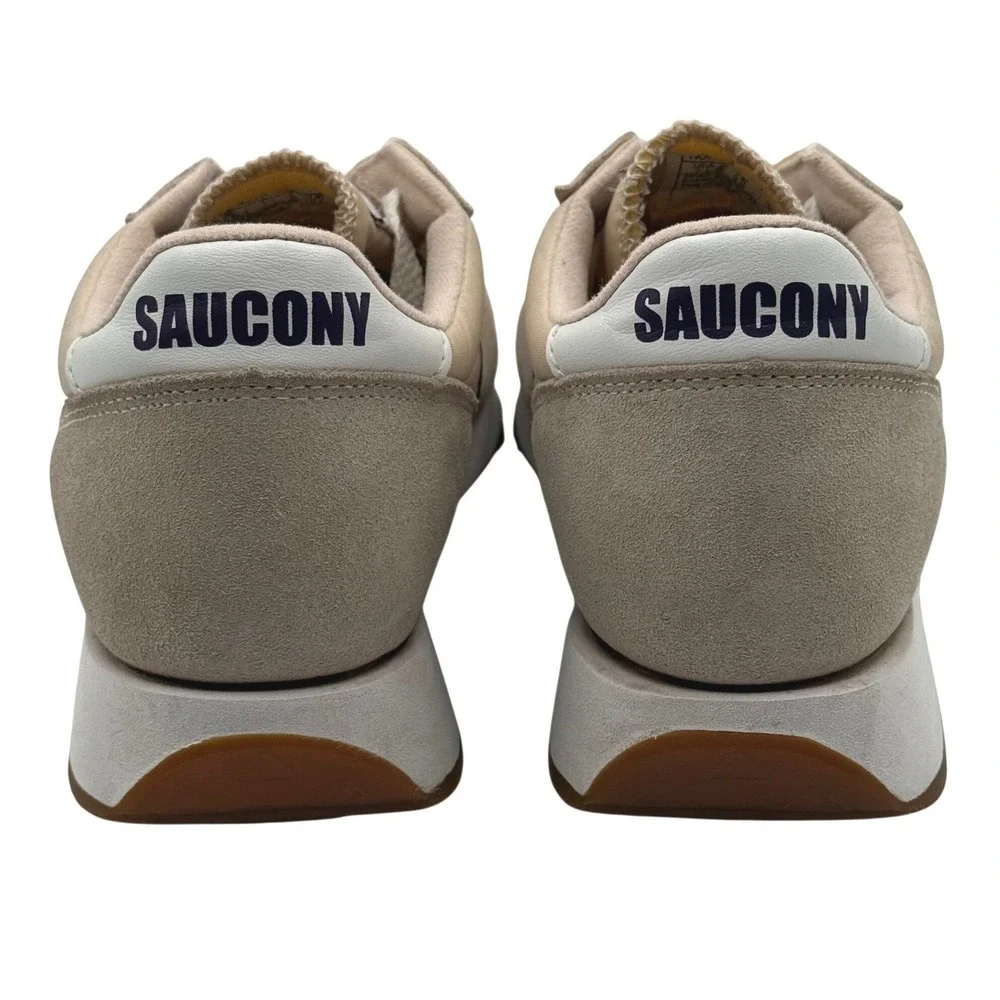 Saucony Jazz Original Womens 7.5 Tan Beige Plum Purple Retro Sneakers S60368-163